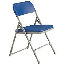 National Public Seating 800 Series Steel Frame Premium Light Weight Plastic Seat and Back Stacking Folding Chair with Double Brace, 480 lbs Capacity, Burgundy/Black (Carton of 4)