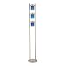 Continents Apart 3031F 3 light Shaded Floor Lamp, Polished Metal