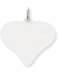 14K White Gold Heart Charm 2.749 grams