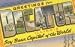 DECATUR ILLINOIS Curteich large letter greetings postcard