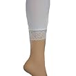 WHITE LACE BOTTOM QUEEN SIZE FOOTLESS TIGHTS