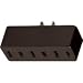 LEVITON MFG L00-00063-000 POLARIZED PLUG IN OUTLET ADAPTOR - BROWN