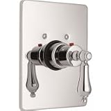 California Faucets 1/2 Thermostatic Valve with Rectangular Trim Plate & Decorative Handle THC-150-55-PCO