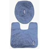 North Carolina Tar Heels - UNC Bathroom Set (Toilet Seat Cover & Floor Mat) NCAA