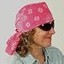 Skulldana Pink Glitter Paisley Headwear