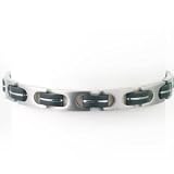STEELX Brushed Steel and Black Bracelet.A Brushed Steel Bracelet with Black Links. Black is back!