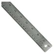 Westcott Stainless Steel Ruler with Cork Back and Hang Hole, 18 Inches, Silver (10417)