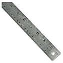 Westcott Stainless Steel Ruler with Cork Back and Hang Hole, 18 Inches, Silver (10417)