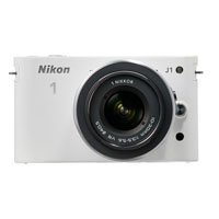 Nikon 1 J1 10.1 MP HD Digital Camera System with 10-30mm VR 1 NIKKOR Lens (White)