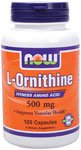 L-Ornithine by NOW Foods - Mental Fitness (500 mg - 120 Capsules)