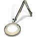 O.C. White 62400-4-W Green-Lite 4 Diopter Round LED Magnifier, Table Edge Clamp, Shadow White, 43" Reach, 7.5" Diameter