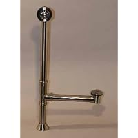 Waste and Overflow Drain for Clawfoot Tubs - Extended Length - With Twist and Turn Permanent Plug
