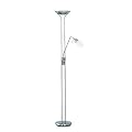 Trio-Leuchten 472910207 Energiespar-Deckenfluter 1xE27 20W 3U Lesearm 1xE14 9W 2U Nickel matt