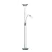 Trio-Leuchten 472910207 Energiespar-Deckenfluter 1xE27 20W 3U Lesearm 1xE14 9W 2U Nickel matt