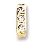 14k 3 Diamond Slide Bracelet Spacer