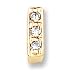 14k 3 Diamond Slide Bracelet Spacer