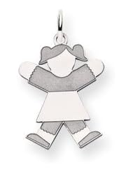 Genuine IceCarats Designer Jewelry Gift 14K White Gold Kid Charm