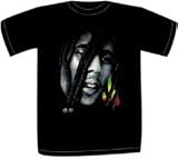 Bob Marley Rasta Dread T-Shirt, Bob Marley The Legend Shirts, X-Large, Black