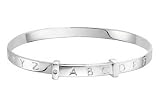 Childrens Sterling Silver Adjustable Alphabet Bangle Bracelet