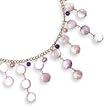 Sterling Silver Amethyst/Purple Mother of Pearl/Cultured Pearl Necklace - 16 Inch
