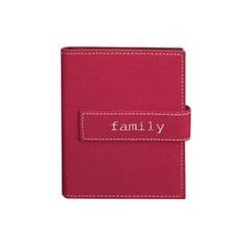 Pioneer Expressions Series Bound Mini Photo Album, Designer Style Burgundy Color Covers with Magnetic Closure Strap, Holds 36 4x6 Photos, 1 Per Page.