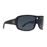 VON ZIPPER PROWLER BLACK SATIN STRIPE GLOSS WITH VINTAGE GRAY LENS SUNGLASSES SHADES