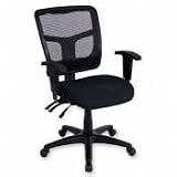 Managerial Mid-Back Chair, Mesh Fabric, 27-1/2 x 27-1/2 x 45, Black (LLR86201) Category: Metal Office Chairs