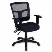 Managerial Mid-Back Chair, Mesh Fabric, 27-1 2 x 27-1 2 x 45, Black (LLR86201) Category:... by Lorell