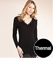 Heatgen Cut Out Lace Thermal Top