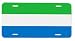 Sierra Leone Flag Vanity Auto License Plate