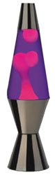 LAVA&Acirc;&reg; Brand Motion Lamps 20 oz Black Chrome -Pink Lava in Purple Liquid - An Original Lava Lamp.