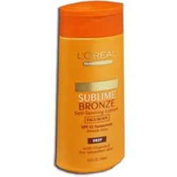L'Oreal Dermo-Expertise Sublime Bronze Self-Tanning Lotion, SPF 15 Deep - 5 oz (150ml)