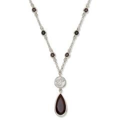 NBA Officially Licensed Miami Heat Necklace - Red W/ Black Crystals & Team Logo