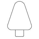 ビトリファイド 一般軸付といし(異形) WA60P 32×32×6×40 CNM324