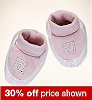 Petit Bebe Pure Cotton Square Booties