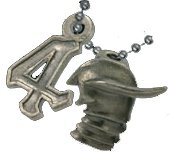 Bandai Bleach Metal Swing Keychain - Ulquiorra's symbol