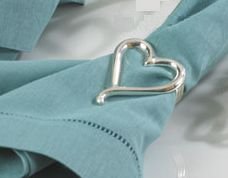 Best Cheap 12 Silver Finish Heart Napkin Rings