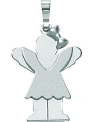 14K White Gold The Kids Small Girl Charm Jewelry
