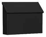 Standard Steel Horizontal Mailbox in Black.