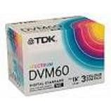 TDK High Quality Colour Digital Camcorder Tape, Pack of 3, DVM60