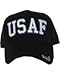 Outer Rebel Fashion Baseball Caps- US Military, Black with 3-D USAF Embroidery