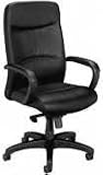 BSXVL681SP11 - Basyx VL680 Series Executive High Back Chair With Black Leather Upholstery