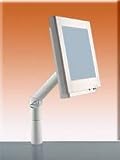 1-Link LCD Monitor Arm with Grommet Mount - Light Gray