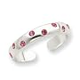 Sterling Silver Pink CZ Toe Ring