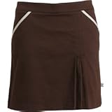 Maggie Lane Pleated Performance Skort with Short (COLOR: Brown, WOMENS SIZE:8)