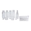 Travel/Cosmetic Bag Clear Vinyl, Rectangular, Zippered with Bottles