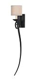 AF Lighting 7133-1W Jessica Candle Base Sconce, Oil Rubbed Bronze with Antique Textured Glass