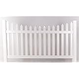 Vinyl Fencing - Contemporary Picket - Scalloped Top - 3 Picket - Wide Space - 36 High X 96... by Longevity Vinyl Fence