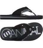 Animal Boys Jekyl Logo Animal Kids Flip Flops – Black