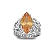 .925 Silver & Champagne Marquise CZ Ring- Sizes 6-8